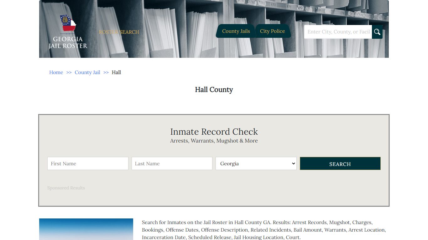 Hall County - Georgia Jail Inmate Search